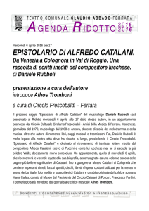 epistolario di alfredo catalani.