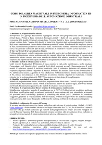 corsi di laurea magistrale in ingegneria informatica ed in ingegneria