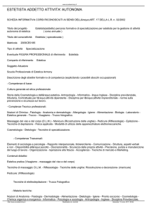estetista addetto attivita` autonoma