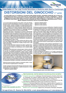 DISTORSIONI DEL GINOCCHIO (1^ parte)