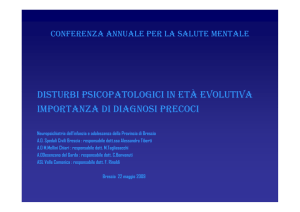disturbi psicopatologici in età evolutiva importanza di