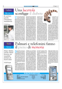 Palmari e telefonini fanno il pieno di memoria Una lucertola