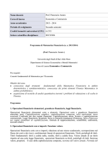 Matematica Finanziaria