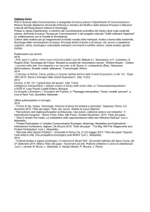 Stefania Parisi PhD in Scienze della Comunicazione, è assegnista