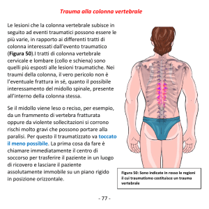 Trauma alla colonna vertebrale