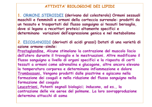 ATTIVITA` BIOLOGICHE DEI LIPIDI 1. ORMONI STEROIDEI
