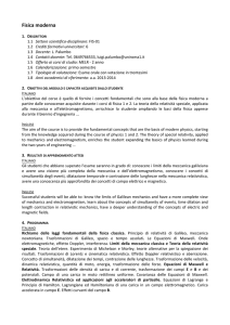 Fisica moderna - Ingegneria Elettronica