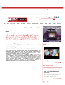 Il 20 novembre in edicola `Italia Digitale`, inserto speciale del