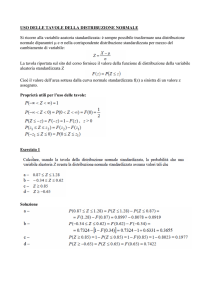 esercitazione tavole distribuzioni
