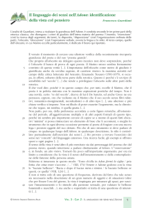 Il linguaggio dei sensi nell`Adone: identificazione della vista col