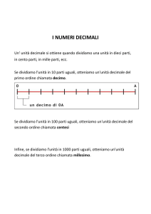 I NUMERI DECIMALI