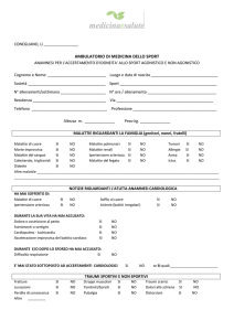 AMBULATORIO DI MEDICINA DELLO SPORT