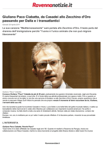 Giuliano Paco Ciabatta, da Casadei allo