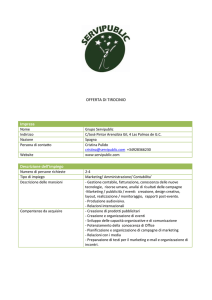 OFFERTA DI TIROCINIO Impresa Descrizione dell`impiego