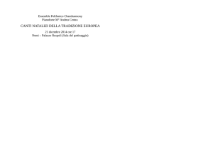 CANTI NATALIZI DELLA TRADIZIONE EUROPEA
