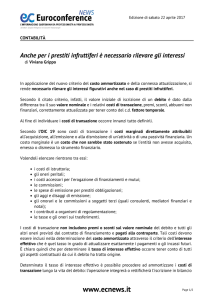 Anche per i prestiti infruttiferi è necessario rilevare gli interessi