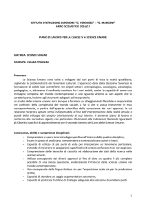 SCIENZE UMANE - Tosolini Chiara