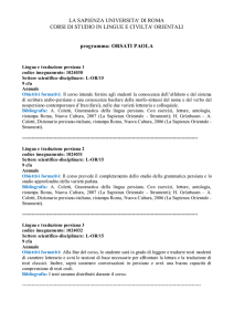 LA SAPIENZA UNIVERSITA` DI ROMA CORSI DI STUDIO IN