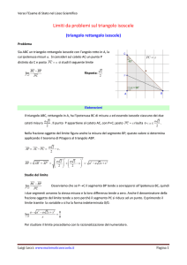 Limiti da problemi sul triangolo isoscele