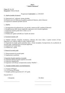 Fabrizio Buratti Programma di matematica as