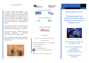 SEMINARIO DI STUDI “GLI IMMIGRATI NEL CONTESTO DELL