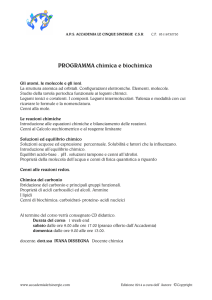 PROGRAMMA chimica e biochimica