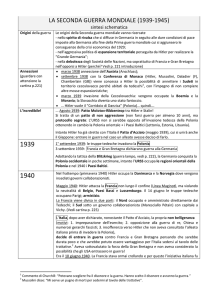 LA SECONDA GUERRA MONDIALE sintesi