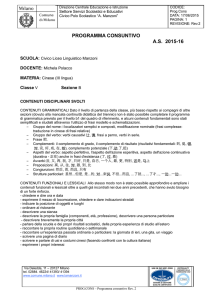 Programma preventivo - Liceo Linguistico "A.MANZONI"