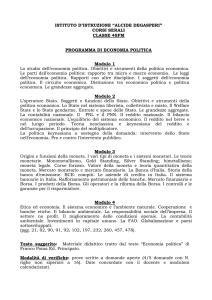 ISTITUTO D`ISTRUZIONE “ALCIDE DEGASPERI” CORSI SERALI