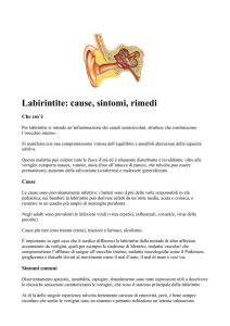 Labirintite: cause, sintomi, rimedi