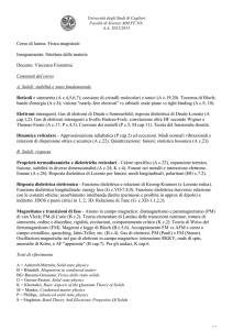 Corso di laurea: Fisica magistrale Insegnamento: Struttura della