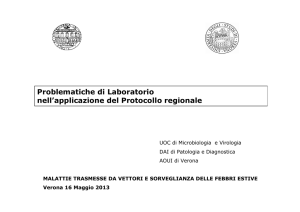 Problematiche di Laboratorio nell`applicazione del Protocollo