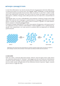 Energia e passaggi di stato - Zanichelli online per la scuola