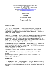 Programma Svolto ANTROPOLOGIA