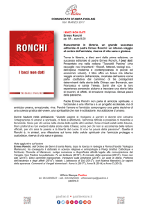COMUNICATO STAMPA PAOLINE libri MARZO 2017 I BACI NON