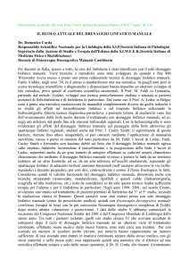 il drenaggio linfatico manuale