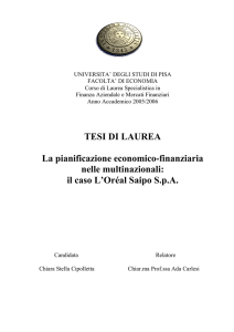 TESI DI LAUREA La pianificazione economico