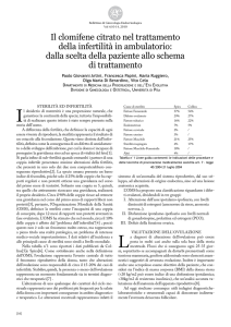 Il clomifene citrato nel trattamento della infertilità in ambulatorio