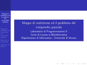 Mappe di restrizione ed il problema del compendio parziale