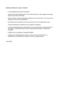 Vademecum essenziale per la musica da camera