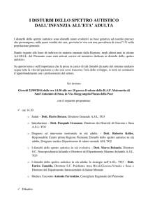 i disturbi dello spettro autistico dall`infanzia all`eta` adulta