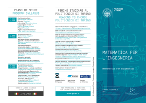 matematica per l`ingegneria - Didattica PoliTo