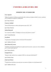 I NOSTRI LAUREATI DEL 2001