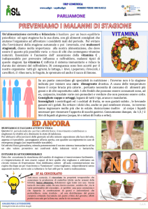 Un`alimentazione corretta e bilanciata è basilare per un buon