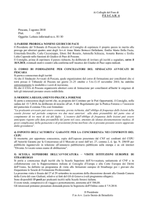 Ai Colleghi del Foro di - Ordine degli Avvocati di Pescara