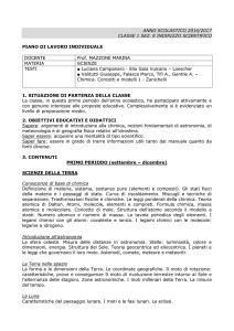 ANNO SCOLASTICO 2016/2017 CLASSE 1 SEZ. E INDIRIZZO