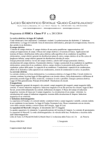 La carica elettrica e la legge di Coulomb