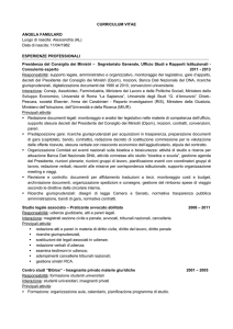 CURRICULUM VITAE ANGELA FAMULARO Luogo di nascita
