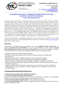 Regolamento Emergenze dovute a eventi naturali (Nov