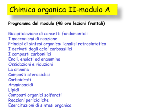 sintesi di un composto organico